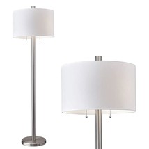 Adesso 4067-22 Boulevard Floor Lamp, 61 in., 2 x 100 W Incandescent/26W CFL, Bru - £140.67 GBP