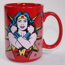 DC Comics Wonder Woman Strongest Woman Alive Coffee Mug Zak! Designs Red Tea Cup - £10.39 GBP