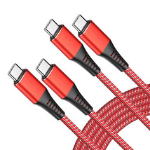 USB C to USB C Cable 60W, [3.3Ft 2 Pack] Fast Charging Cable, Durable Braided - £10.41 GBP