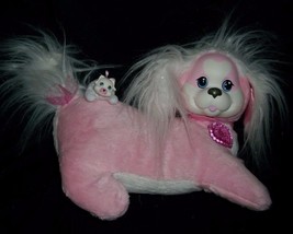 2014 JUST PLAY PUPPY PINK SURPRISE DOG W/ 1 BABY PUP STUFFED ANIMAL TOY ... - $18.05