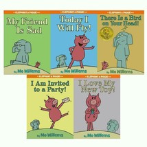 Mo Willems Elephant &amp; Piggie Set Of Hardcover Books 1-5 Sad Fly Party Bird Toy - £33.32 GBP