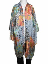 Ces Femme Small Long Duster Kimono Boho Festival Cover-Up Nothing Matches Wrap - £16.47 GBP