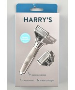 *Harry&#39;s Smoke Chrome Men&#39;s Razor 1 Razor Handle + 2 Razor Blade Refills - $241.80 MXN