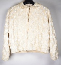 Vintage 100% Wool Sequins Jacket Womens 40 - £73.94 GBP