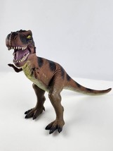 T-Rex 13” tall  20&quot; Long Tyrannosaurus Dinosaur Brown Rubber 2011 - £9.48 GBP