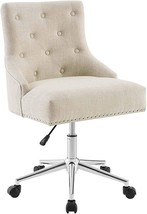 Modway Regent Tufted Button Upholstered Fabric Swivel Office Chair with ... - £138.76 GBP