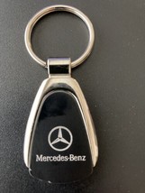 NEW Mercedes Benz Original Genuine Chrome Tear Drop Keychain Silver/Blac... - $15.83