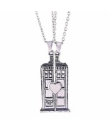TARDIS Necklace Set Couples Best Friends Doctor Who Dr Who BBC Police Box - $17.69