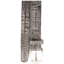Men's Belvedere Belt Genuine Caiman Crocodile up to Size 44 Gray Style 1999 image 2