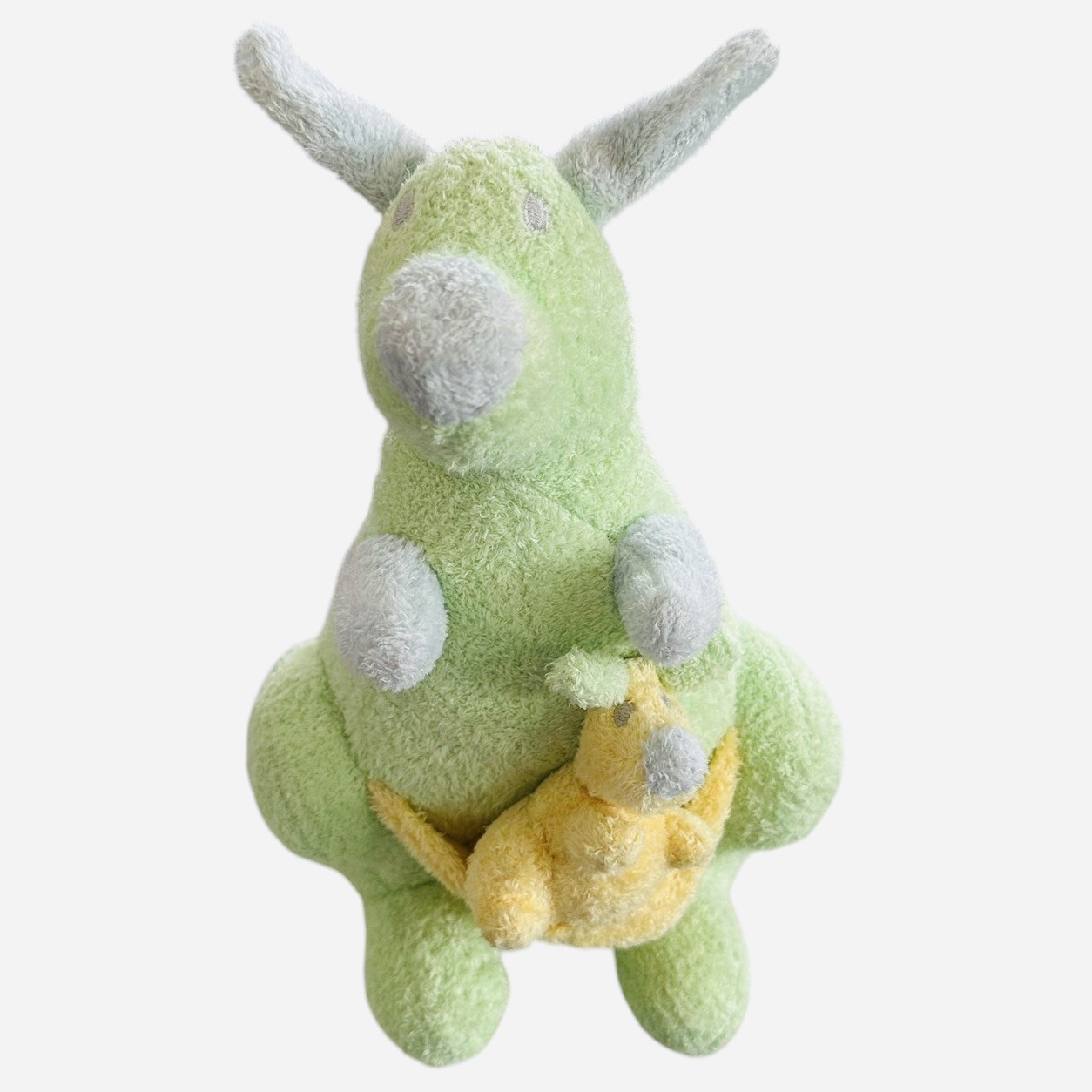 Koala Baby Kangaroo Joey Plush Pastel Green Yellow Stuff Animal Pull Str... - $14.73