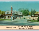 Voeux depuis La Rawlins Motel Rawlins Wyoming Wy Unp Chrome Carte Postal... - $5.07