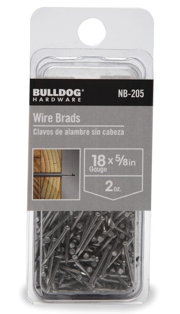 Bulldog Hardware Wire Brads Nails, #18 Gauge X 5/8”, Qty 2 Oz, #NB-205 - $3.95