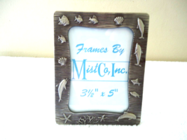 &quot; NWT &quot; Mist Co.Inc.Pewter Sea Life Themed 3 1/2&quot; X 5&quot; Picture Frame  GREAT GIFT - £15.34 GBP