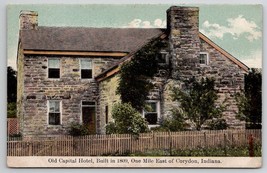 Corydon Indiana Old Capital Hotel Built 1809 IN c1910 Postcard A41 - £4.75 GBP