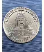 Austrian Collectible Medal In Honor Of Monument In Leipzig Light Metal - £15.26 GBP