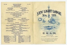 New Light Lodge No 718  F &amp; A M Philadelphia Pennsylvania 1959 Meeting Notice - £10.85 GBP