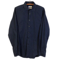 Calvin Klein Mens Shirt Size Large 16 34/35 Blue Long Sleeve Slim Fit 907A - $16.40