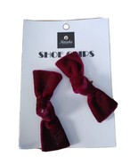 Natasha Accessories LTD Burgundy Bow Shoe Clips - $17.70
