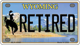 Retired Wyoming Novelty Mini Metal License Plate Tag - £11.72 GBP