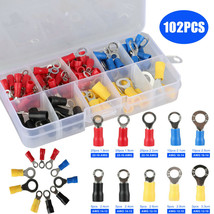 102Pcs Assorted Crimp Spade Terminal Insulated Electrical Wire Connector... - £9.73 GBP