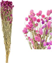 [PURPLE] Dried Flower White Globe Amaranth Dry Flower Bundles 100% Naturally - £34.76 GBP