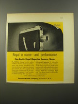 1954 Cine-Kodak Royal Magazine Camera Ad - Royal in name - and performance - £14.48 GBP