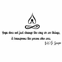 Yoga Quote Wall Decal-Yoga Does not just Change-Custom Color-Custom Size... - $34.99