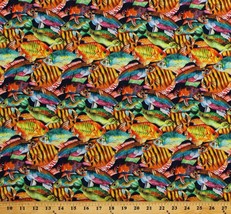 Cotton Tropical Fish Multi-Color Ocean Animals Fabric Print by the Yard D676.28 - £7.95 GBP