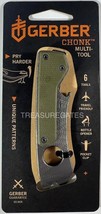 Gerber Chonk Mini Pry Bar 6 In 1 Multi-Tool Stainless, Green Handle 31-004143 - £17.73 GBP