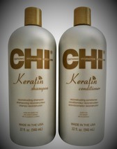 CHI Keratin Shampoo &amp; Conditioner 32 oz duo - £31.45 GBP