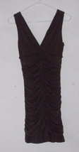 BCBG Max Azria Womens Dress Small Brown Ruched Body Conscious Club Party - £19.65 GBP