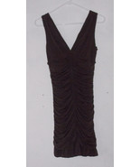 BCBG Max Azria Womens Dress Small Brown Ruched Body Conscious Club Party - £19.66 GBP