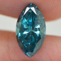 Marquise Shape Diamond Fancy Blue Color Loose Natural Enhanced 1.57 Carat SI2 - £2,128.57 GBP