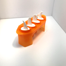 Tovolo Silicone Dinosaur Popsicle Mold Orange White 4 Fun Dino Shapes - £10.35 GBP