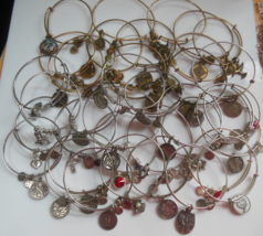 Alex and Ani Multi Charm Bracelet Mixed Lot of 39 Pre-Loved - £430.19 GBP