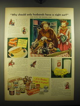 1949 Borden's Milk Ad - Why should only husbands have a night out? Said Elsie - £14.50 GBP