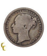 1871 Gran Bretagna Scellini Argento Moneta Die #36, Sottile Condizioni K... - €41,31 EUR