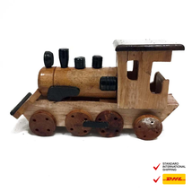 Original Indonesian Handmade Woodcraft - Miniature Wooden Train - £9.49 GBP