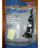 #2 Kenmore 15 in Cyclonic Upright Vacs 85259 Micron &amp; Charcoal Cassette ... - $3.99