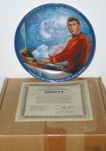 Classic Star Trek Commander Scott, Scotty Ceramic Plate 1986 Ernst MIB COA - £15.44 GBP