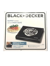 Used Vintage Black &amp; Decker SB1001B Single Electric Burner Buffet Range Black - £7.98 GBP