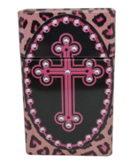 Pink Camo Cross  Design Reusable 4&quot; Tall X 2.25&quot; Wide Band Aid Like Tin - $12.19 CAD