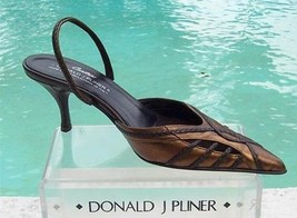 Donald Pliner Couture Cobra Leather Shoe New 5.5 Pointy Toe Sling Back $... - $106.00