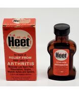 Heet Analgesic Liniment Arthritis Vtg 75% Full Glass Bottle In Box Old S... - $368.67 MXN