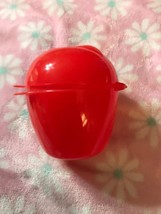 NEW TUPPERWARE BRIGHT RED APPLE STORER CONTAINER - $5.93
