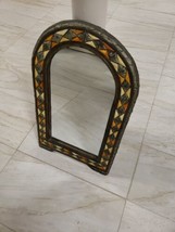 New Moroccan Mirror, Handmade Metal Decorations &amp; Bones, 26&quot;x16, U.S. Seller - £270.09 GBP