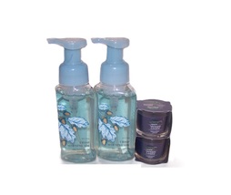 Bath and Body Works Crisp Morning Air Foaming Soap w Lakefront Lodge Candle - £21.49 GBP