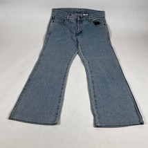 Harley Davidson Boot Cut Womens Jeans 8R Blue Light Wash Heavy Denim - $18.99
