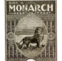 Monarch Bicycles Lion 1897 Advertisement Victorian Bikes Keep In Front A... - $19.99