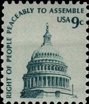 1975 9c Right of People Peaceably to Assemble, Capitol Scott 1591 Mint F/VF NH - £0.77 GBP